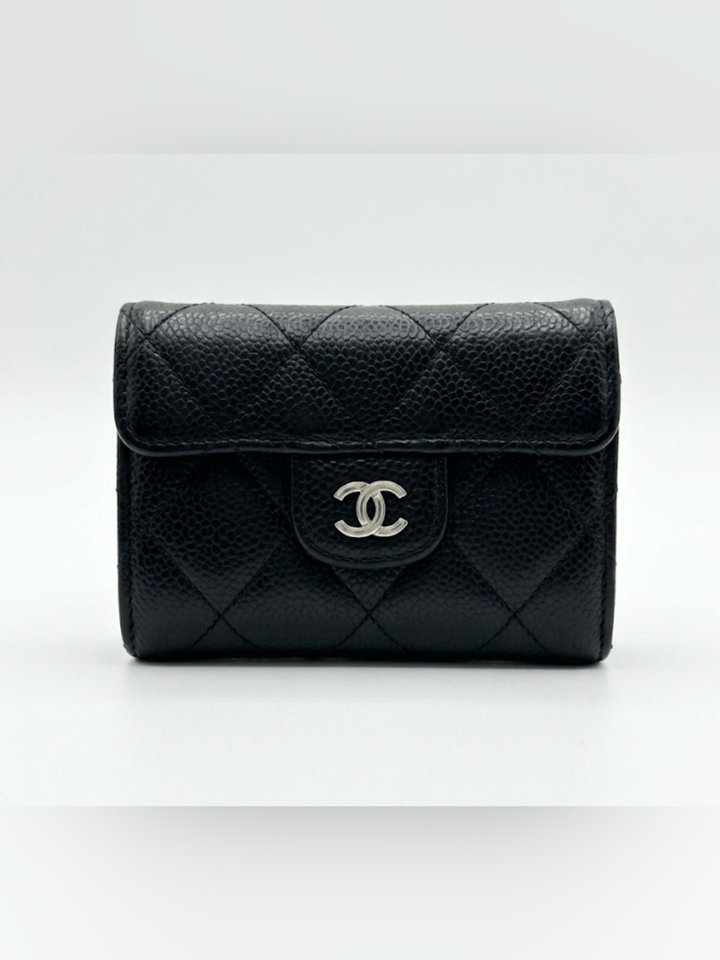 Chanel Classic Flap Card Holder Black Caviar 17s Wallet